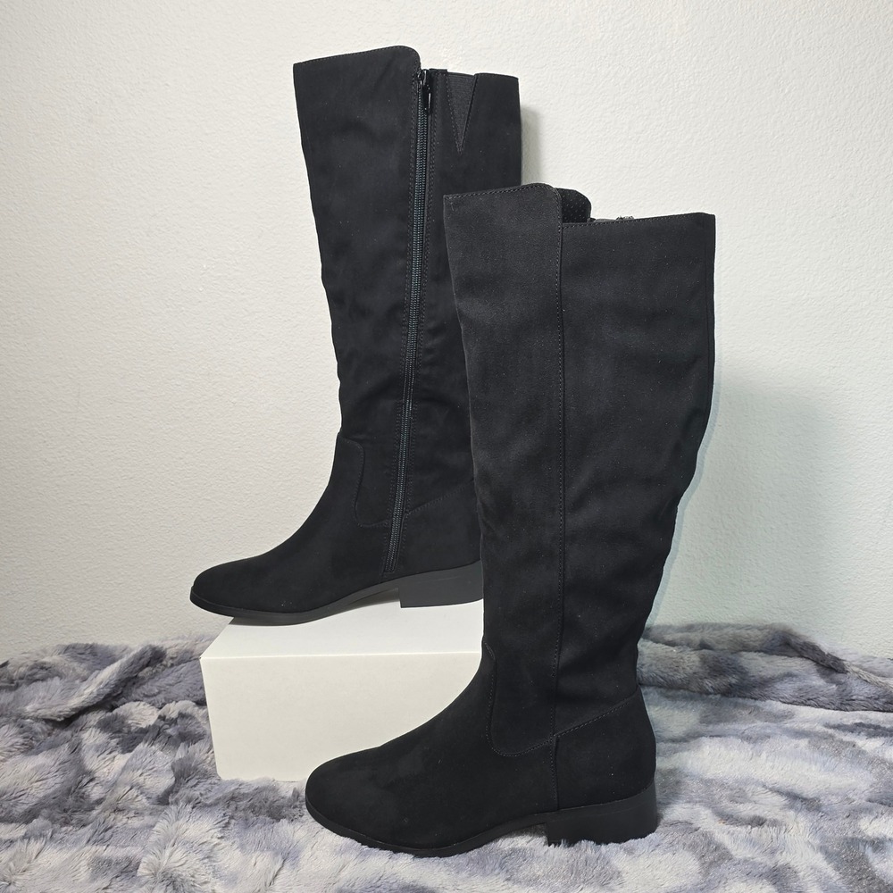 NWB Style & Co Charmanee Tall Shaft Boot Black F42199‎ Womens 6